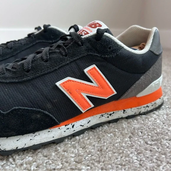 New Balance 515 Men's 10.5 Black Vibrant Orange Sneakers ML515BT3 Speckled - Picture 7 of 11